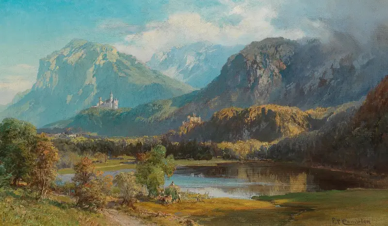 Utsikt över Neuschwanstein av Edward Theodore Compton