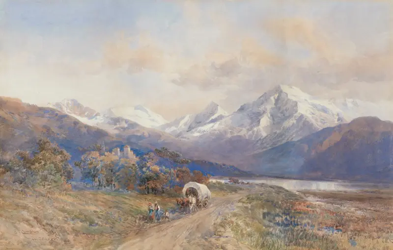 Vy mot Ortler från St. Valentin av Edward Theodore Compton