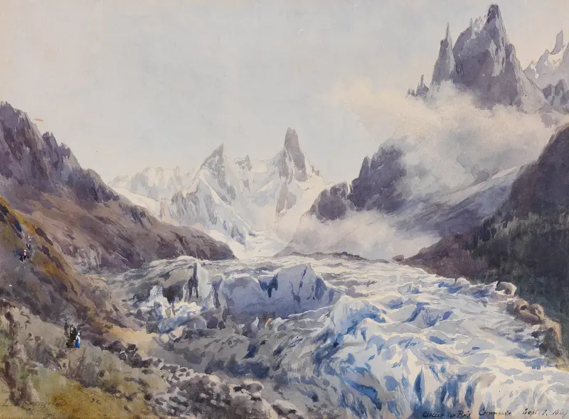 Glacier des Bois, Chamonix von Edward Theodore Compton