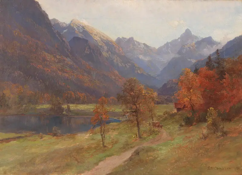 Herbst im Stodertal von Edward Theodore Compton