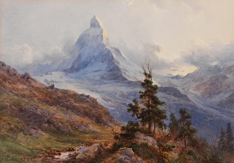 View of the Matterhorn av Edward Theodore Compton