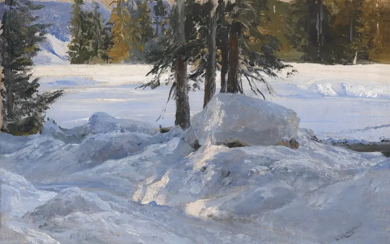 Wintersonne von Edward Theodore Compton