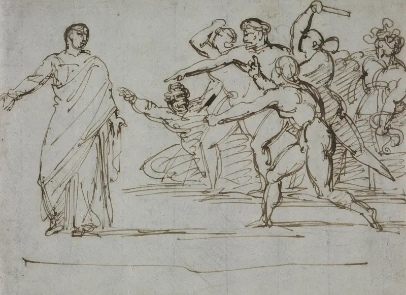 Assassination of Tiberius av Théodore Géricault