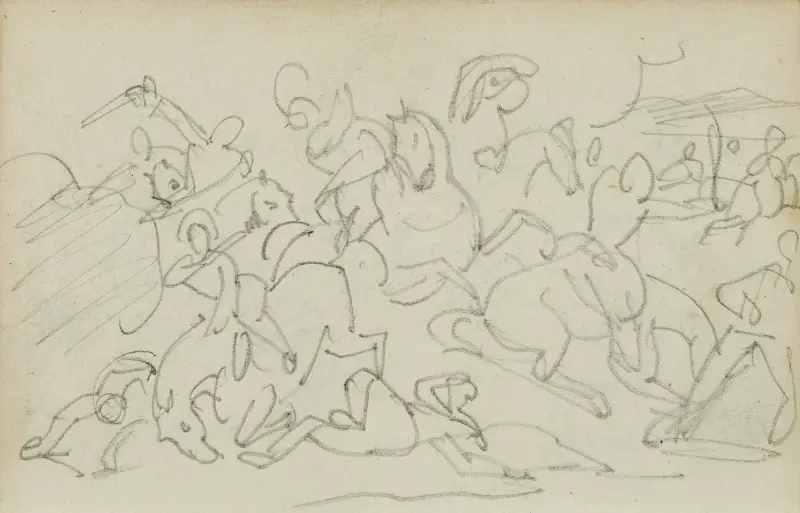 Kavalleristrid av Théodore Géricault