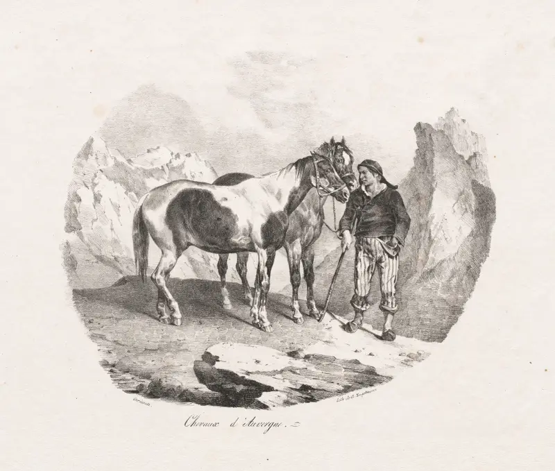 Chevaux d’ Auvergne av Théodore Géricault