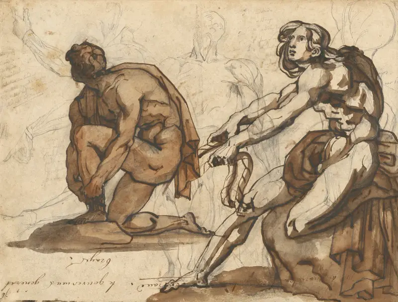 Klassiska nakenstudier av Théodore Géricault