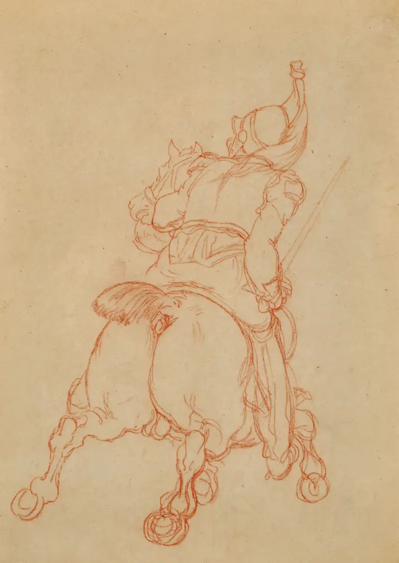 Ryttare till häst som anfaller av Théodore Géricault