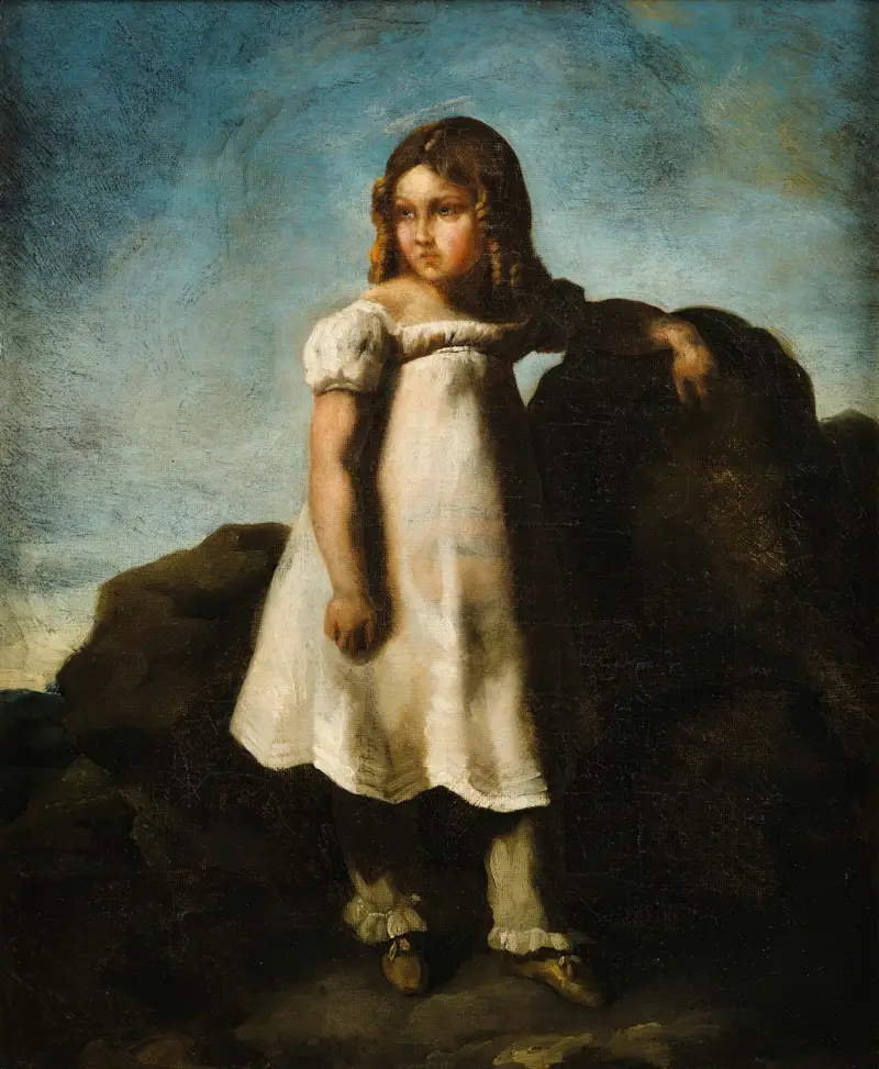 Elisabeth Dedreux som barn på landet av Théodore Géricault