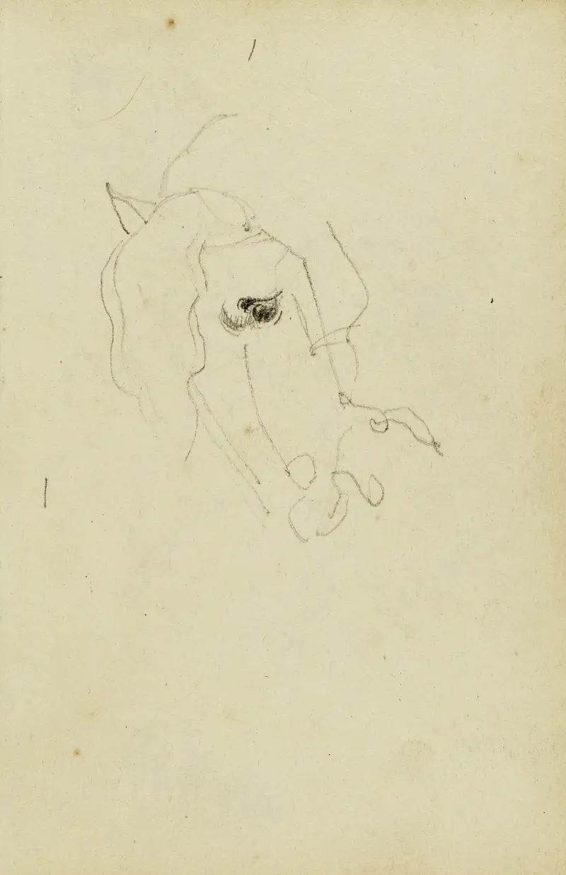 Hästhuvud av Théodore Géricault