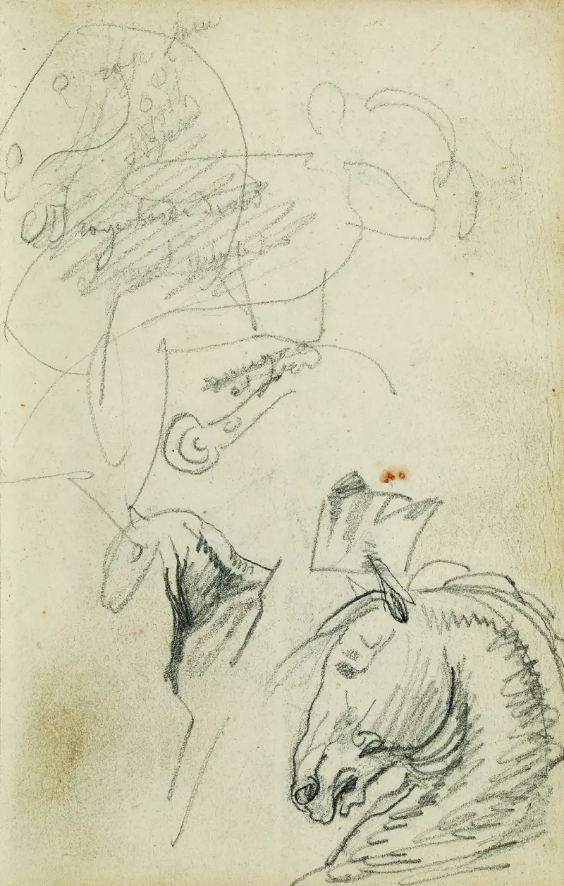 Häststudier av Théodore Géricault