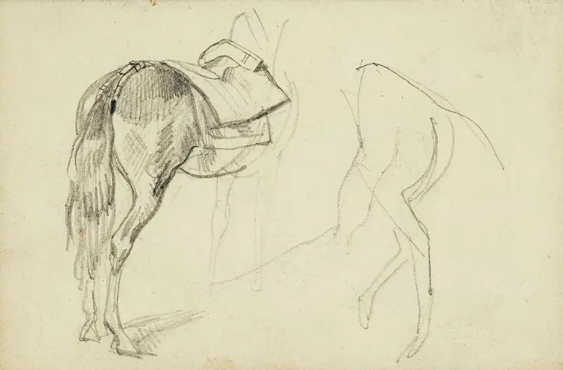 Häststudier av Théodore Géricault