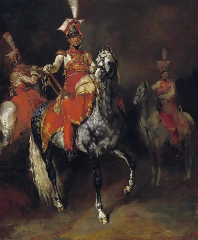 Mounted Trumpeters of Napoleon’s Imperial Guard av Théodore Géricault