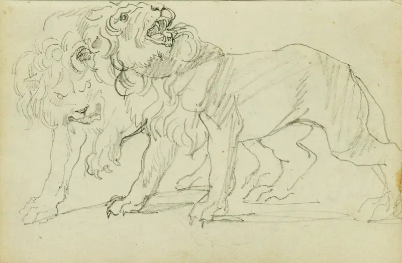 Lejonpar av Théodore Géricault