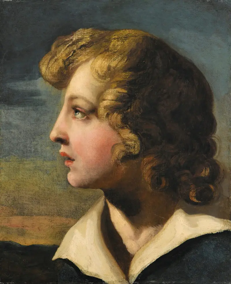 Porträtt av ung pojke i profil av Théodore Géricault
