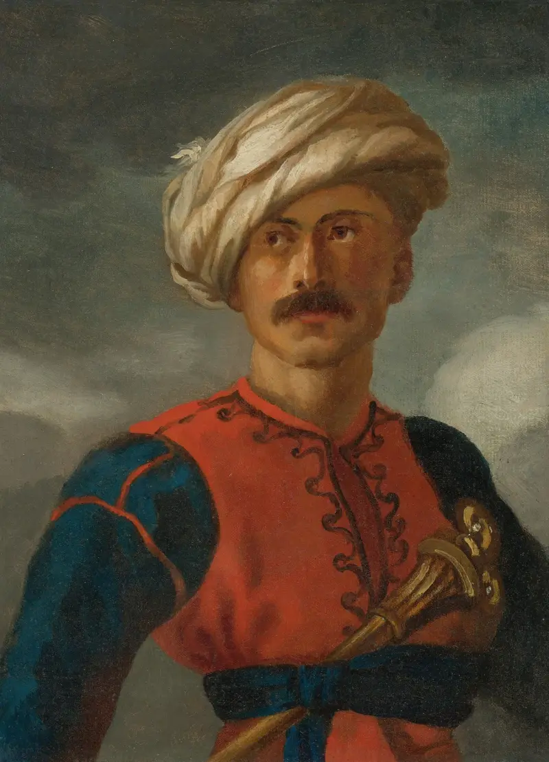 Porträtt av mameluck (Orléans-galeriets mameluck) av Théodore Géricault