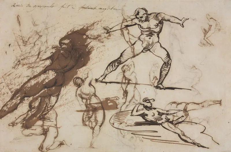 Sheet of Sketches (recto), 1819 – nr 2 av Théodore Géricault