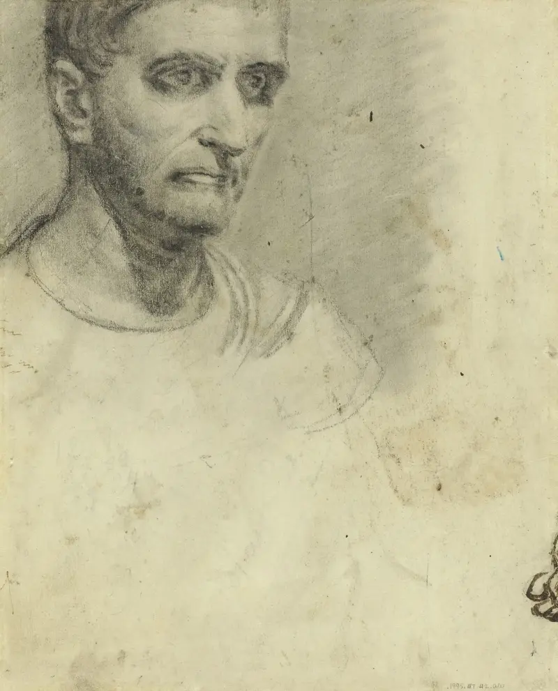 Studie av en man (baksida) av Théodore Géricault