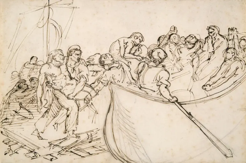 Die Rettung der Überlebenden des Floßes der Medusa von Théodore Géricault