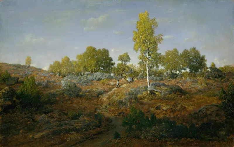En stig bland klipporna av Théodore Rousseau