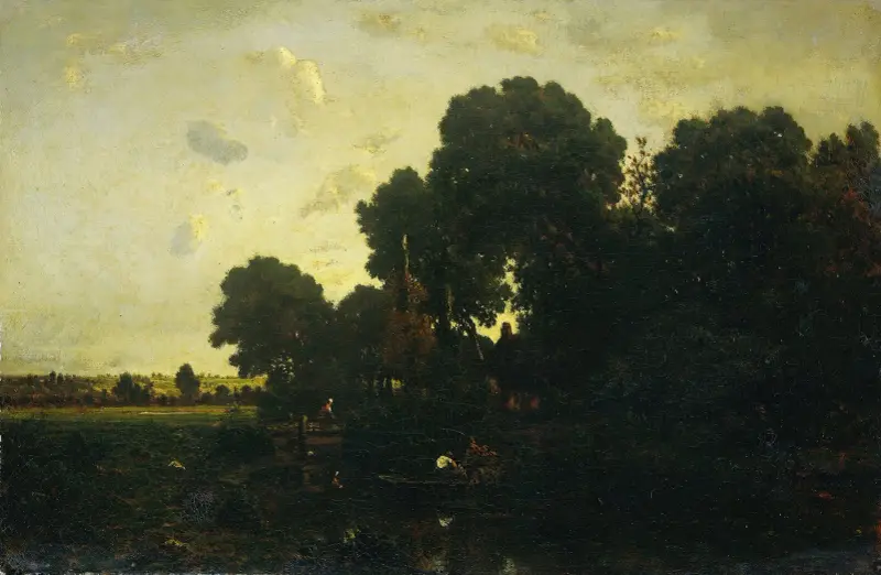 Abenddämmerung von Théodore Rousseau