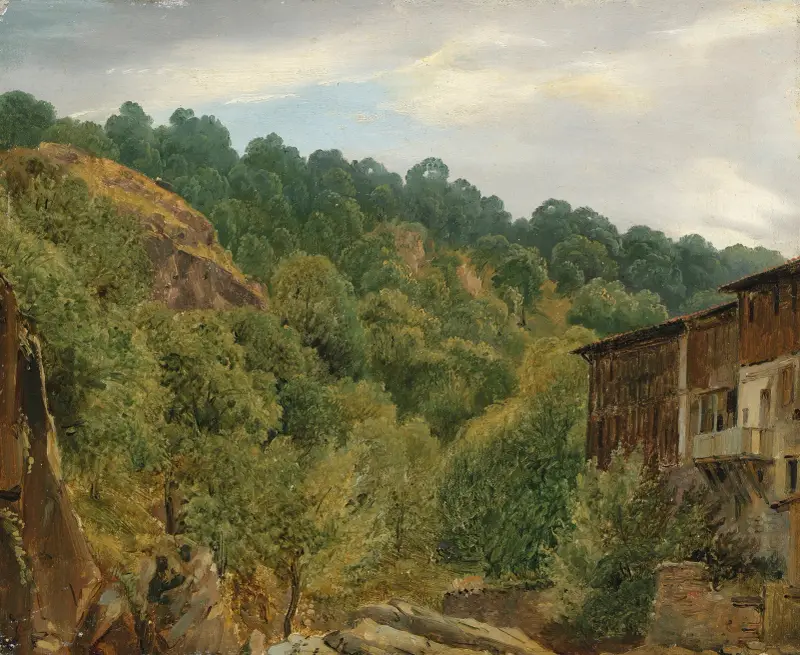 Landskap från Auvergne av Théodore Rousseau