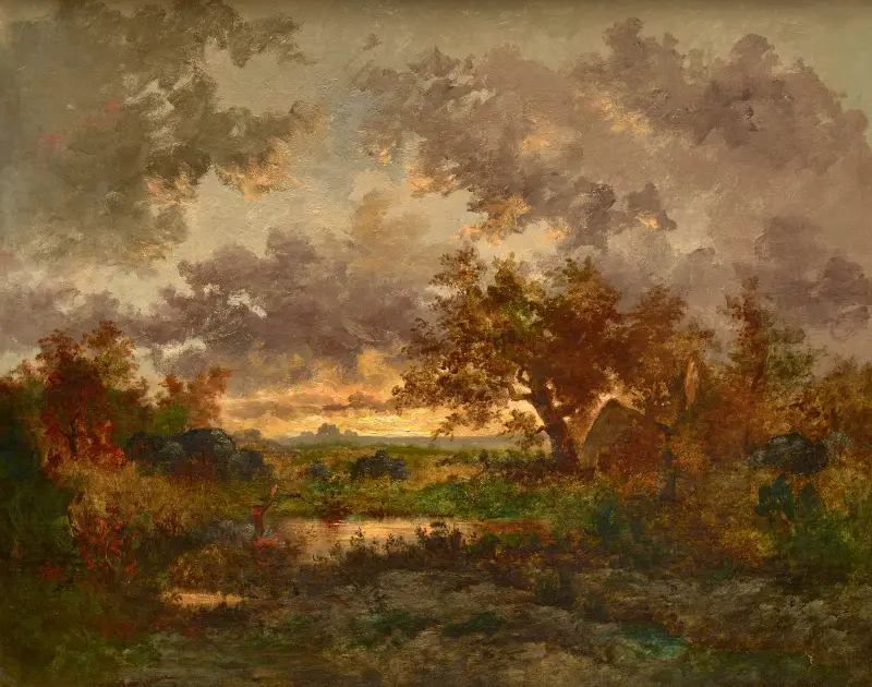 The Charcoal Burner’s Hut av Théodore Rousseau