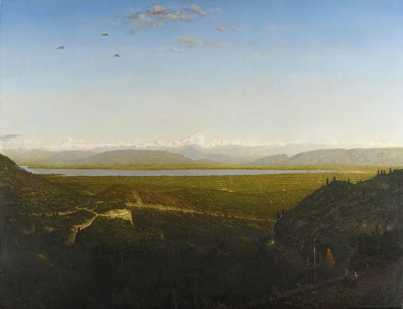 View of Mont Blanc, Seen from La Faucille av Théodore Rousseau