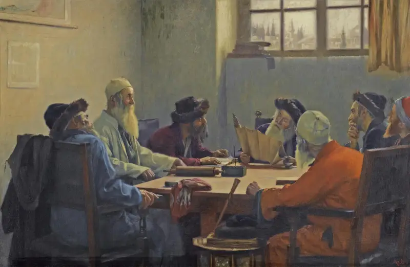 The Seven Rabbis in Jerusalem av Theodoros Ralli