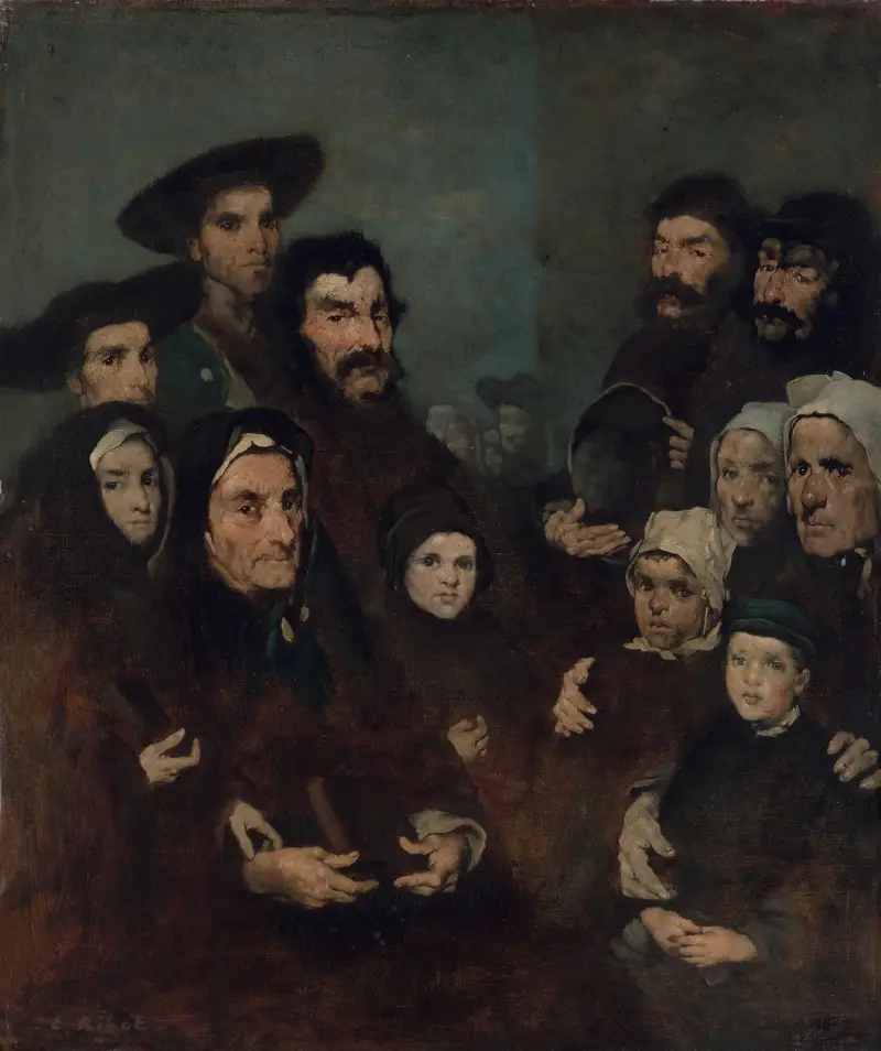 Breton Fishermen and Their Families (possibly ca. 1880–85) av Théodule Ribot