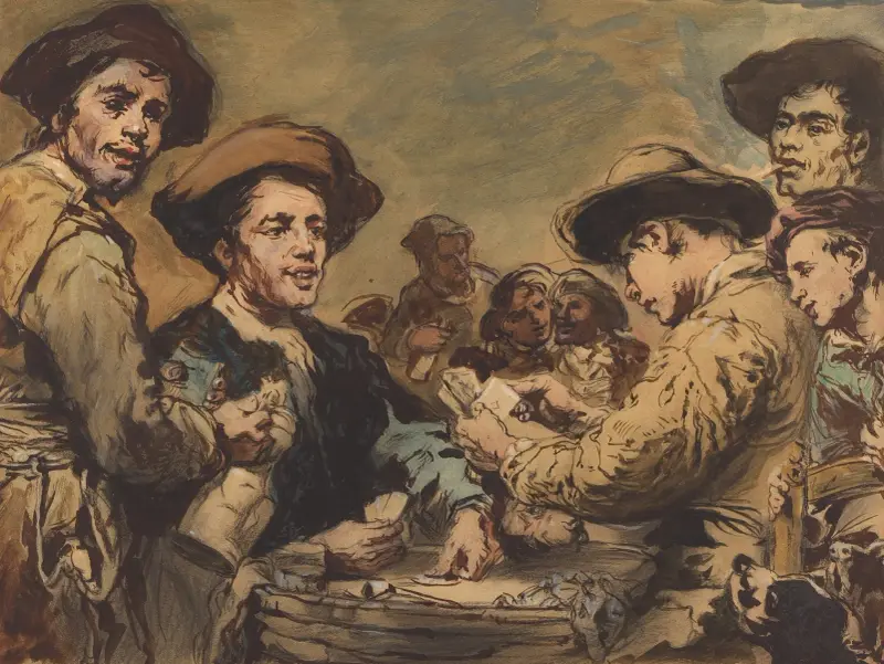 Kartenspieler von Théodule Ribot