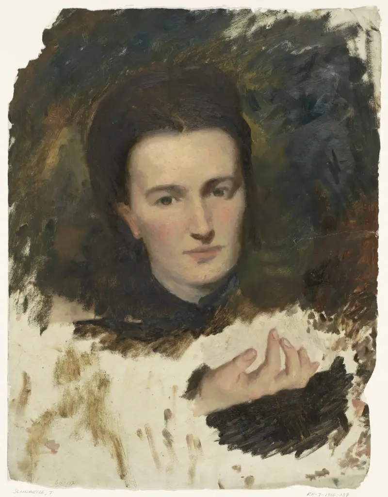 Portret van een vrouw av Thérèse Schwartze