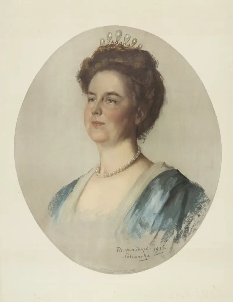 Portret van Wilhelmina, koningin der Nederlanden av Thérèse Schwartze