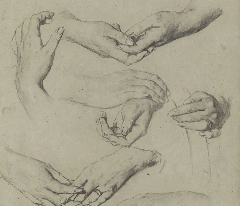 Händestudien von Thérèse Schwartze