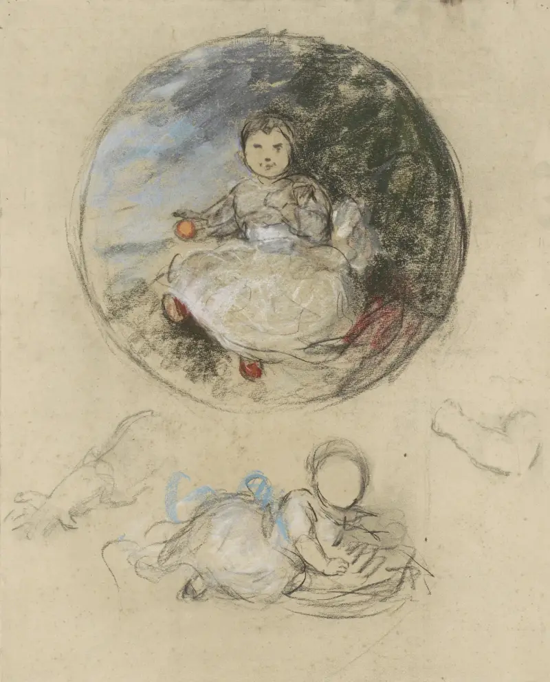 Twee studies van prinses Juliana av Thérèse Schwartze