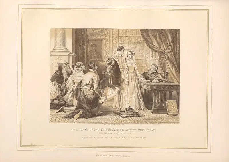 Lady Jane Grey’s reluctance to accept the Crown – C. R. Leslie av Thomas Archer