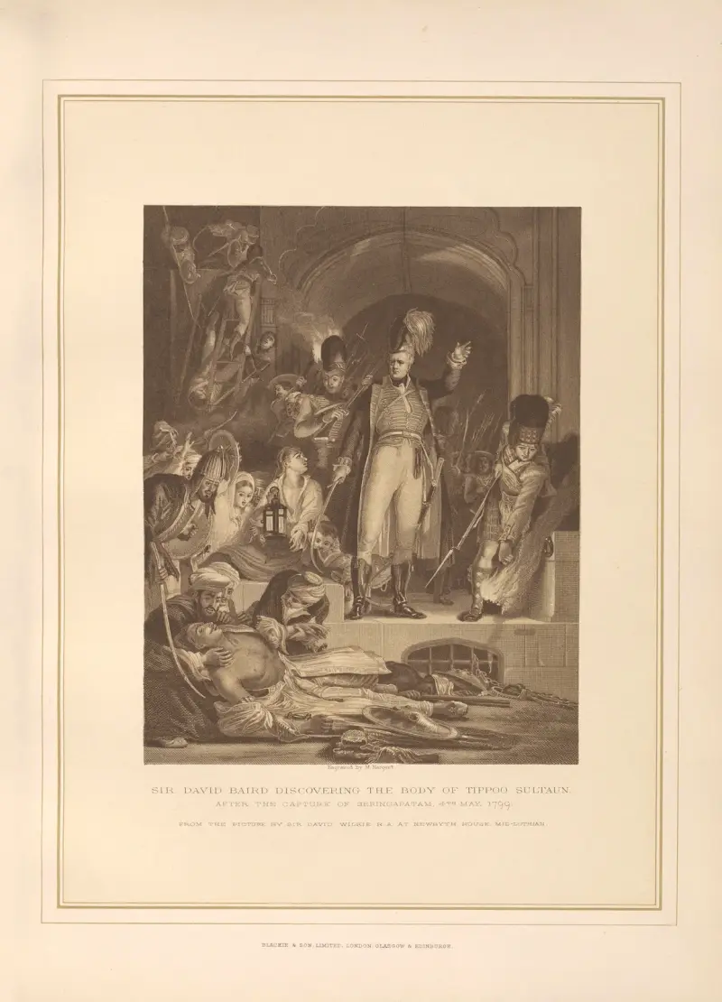 Sir David Baird discovering the Body of Tippoo Sultaun – Sir David Wilkie av Thomas Archer