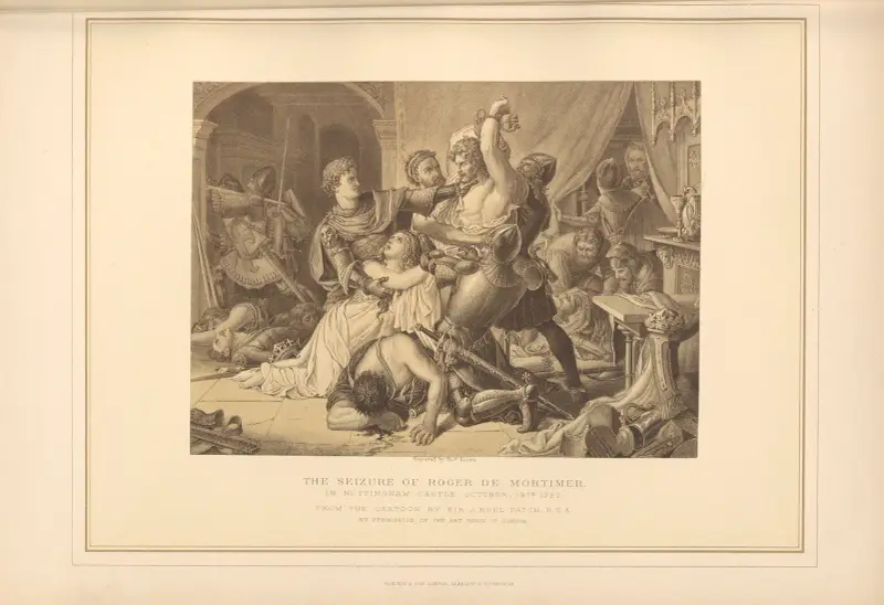 Gripandet av Roger de Mortimer av Edvard III av Thomas Archer