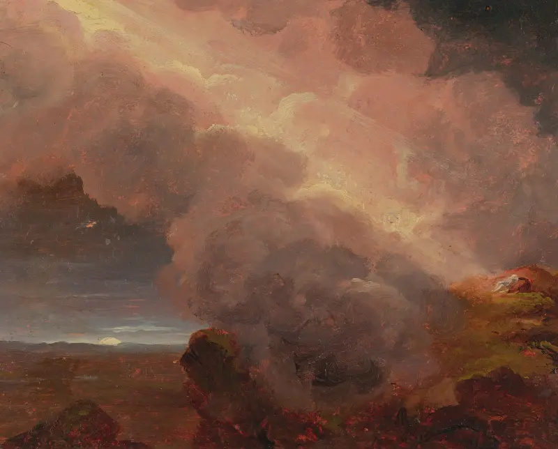 Wolken auf dem Berggipfel von Thomas Cole