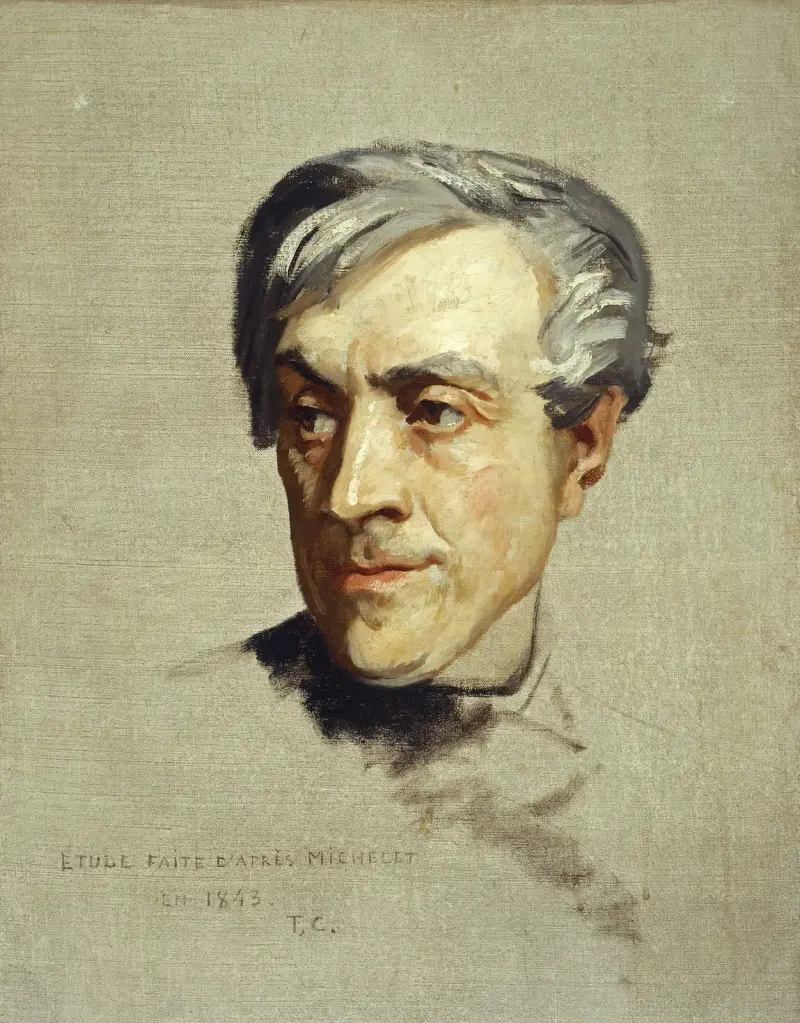 Studie efter Jules Michelet av Thomas Couture