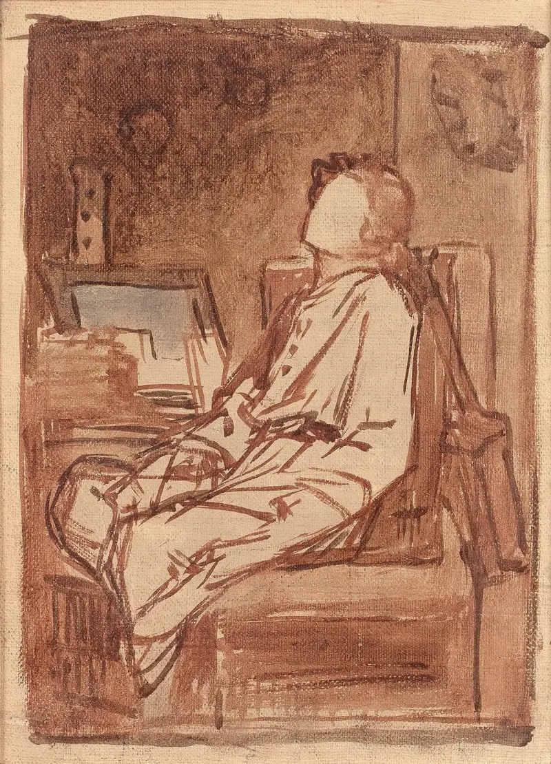 Studie för Barnet med såpbubblor av Thomas Couture
