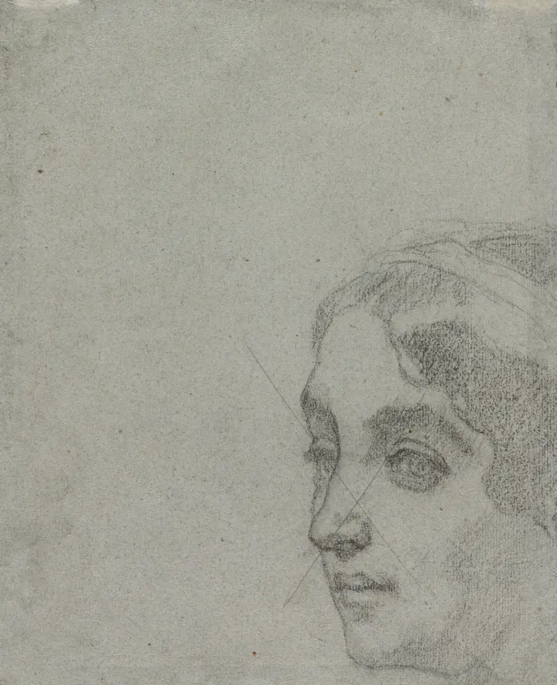 Head of a Woman (verso), 1857 av Thomas Couture