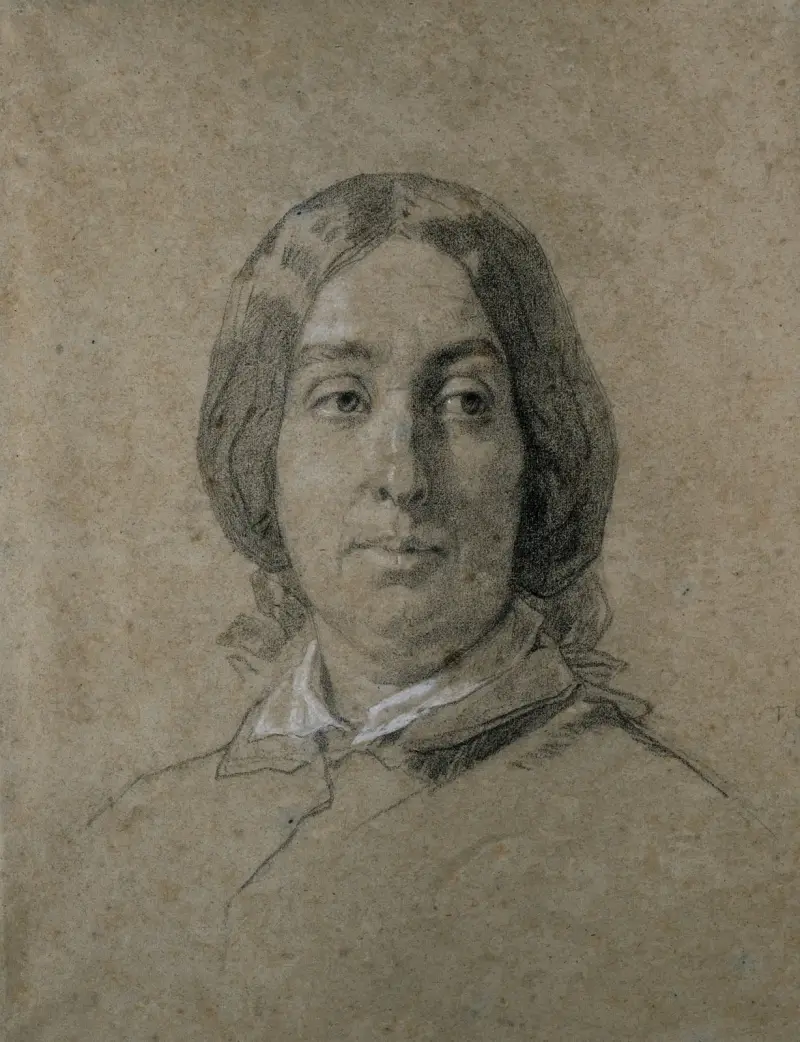 Porträt von George Sand von Thomas Couture