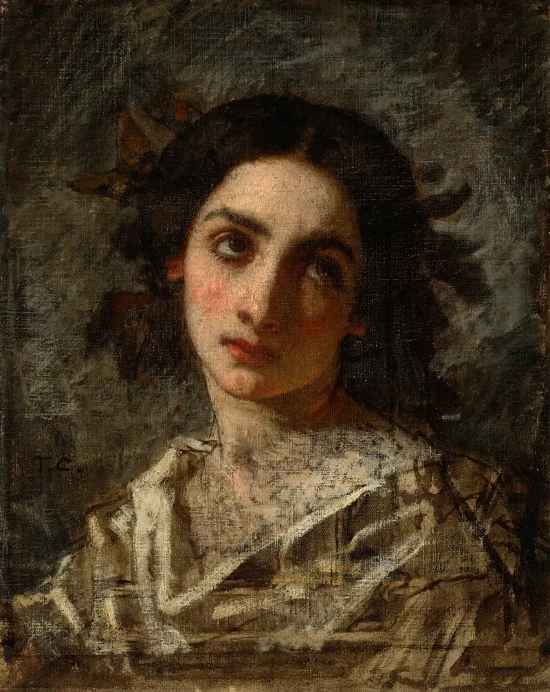 Porträtt av en dam av Thomas Couture
