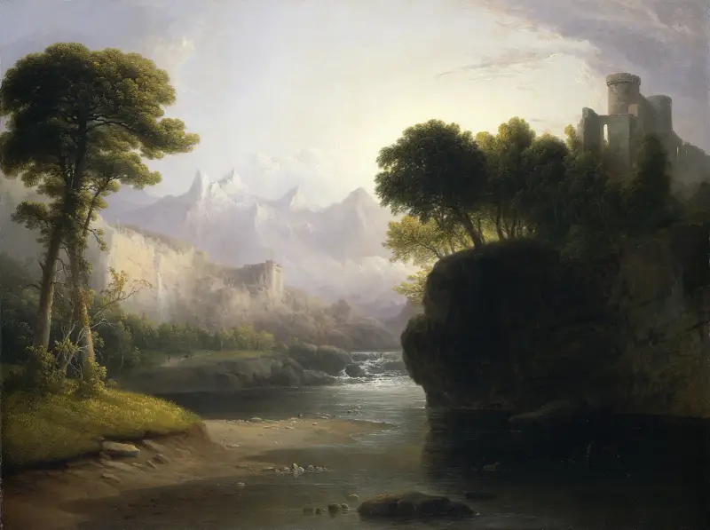 Fantasievolle Landschaft von Thomas Doughty