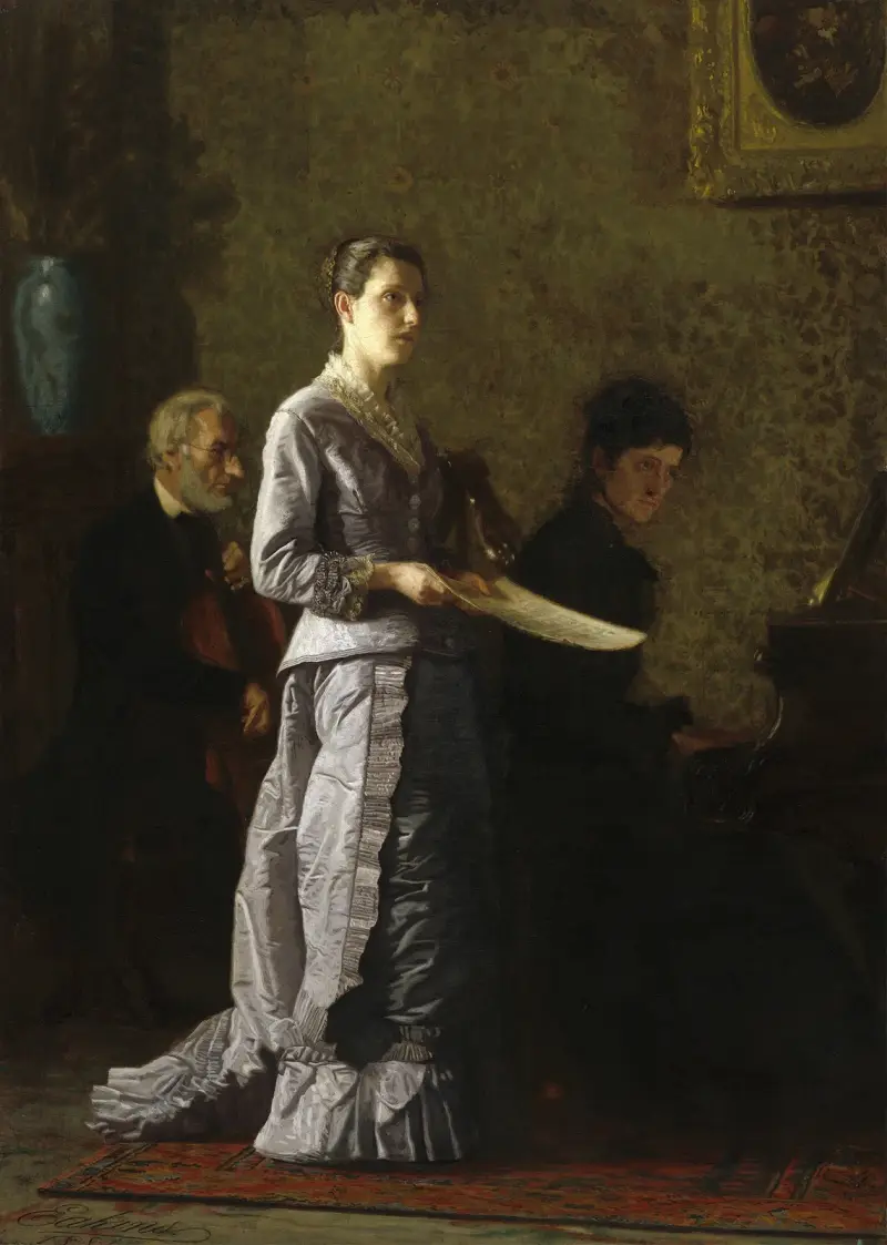 Zpívající žena s tklivou písní, Thomas Eakins