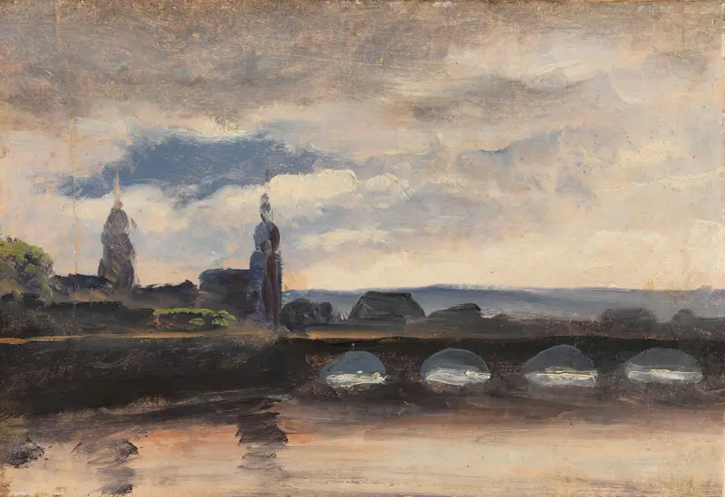 The Augustusbrücke in Dresden av Thomas Fearnley