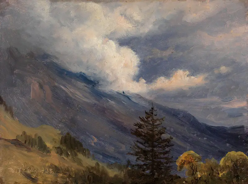 Vy från Grindelwald i Schweiz av Thomas Fearnley