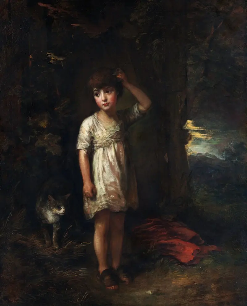 A Boy with a Cat,Morning av Thomas Gainsborough