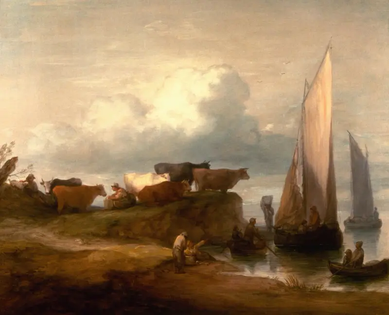 A Coastal Landscape av Thomas Gainsborough