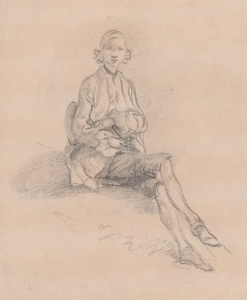 A Seated Youth av Thomas Gainsborough